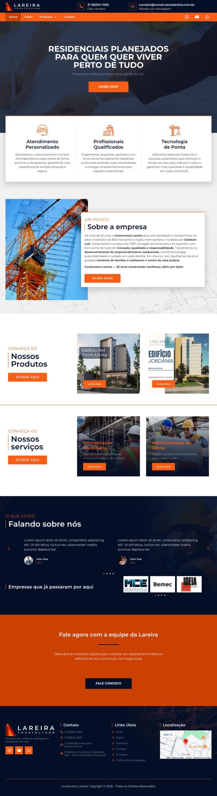 criação de sites profissionais